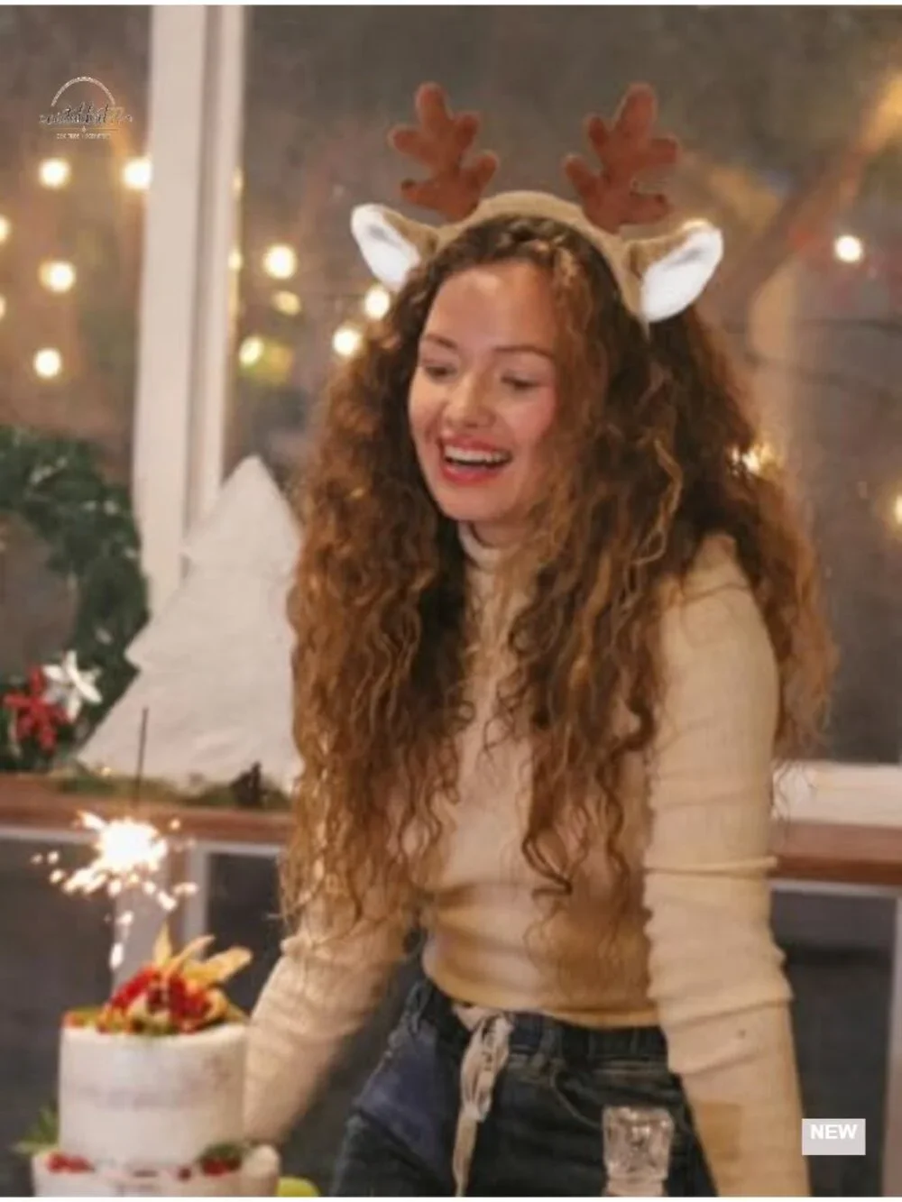 Deer Antler Headband Reindeer Ears Costume for Halloween Christmas